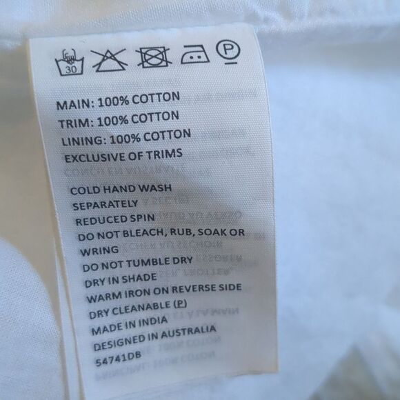 Bardot Ruffled Dress MED Babydoll Tiered Lace Pin Tucks Bridgerton Fairy - Picture 12 of 16